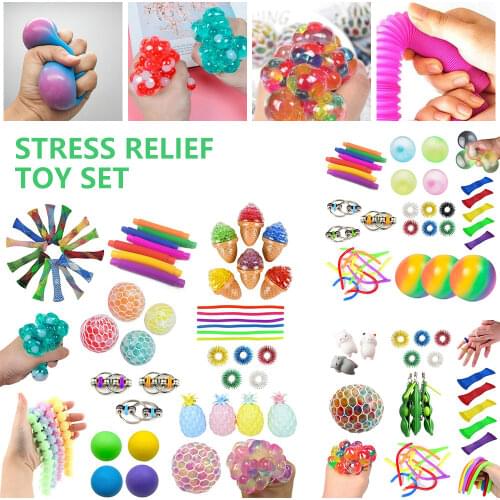 Fidget Toys Anti Stress Set Stretchy Strings Gift Pack Adults Decompression Children Squishy Sensory Antistress Relief Figet Toy