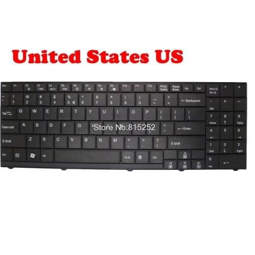 Laptop keyboard For Medion AKOYA P7614 MD98190 MSN30012465 30010435 Black With Frame United States US/SP Spanish