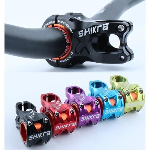 Short Bicycle Stem Mountain Bike Stem for 1-1/8 Steer Tube 31.8mm Handlebar Lightweight & High Strength Cycling Bicycle Parts