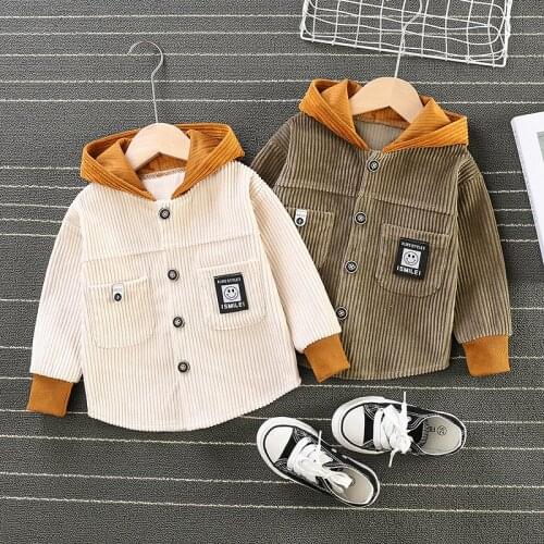 Boy Girl Light Wool Core Jackets kids Coat Children Splice Outerwear Clothing Spring Autumn Boy Hooded Sport Clothes For 1-6T