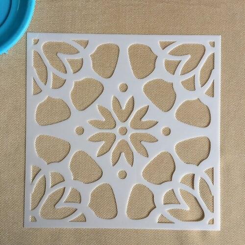 Mandala 1pc 15 * 15cm mold DIY home decoration drawing template laser cutting wall template painting tile tiles stencil