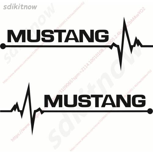 1pair Heart Car Decal Sticker Styling Windows Door External Decoration For ford Mustang accessories 2015 2016 2017 2018 custom
