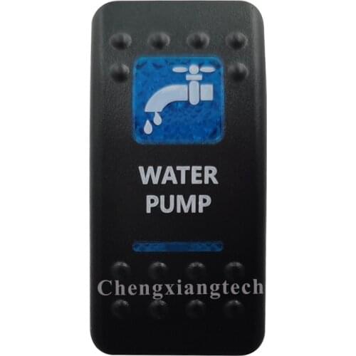Printed Blue Rocker Switch Cap-Water Pump- for Carling Arb Car Boat Rocker Switch 12v 24v, Cover Only !!! No Switch Base