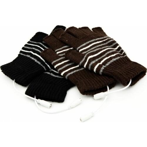 New 5V USB Powered Heating Heated Winter Hand Warmer Gloves Washable Fingerless Winter Hand Warmer Gloves Askeri Eldiven