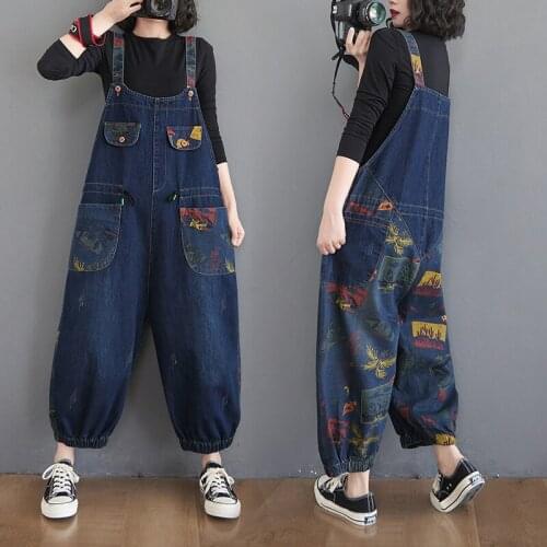 New Fashion Women Splicing Causal Dialy Demin Romper Overalls Jumpsuit Demin Pants