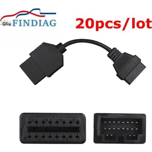 OBD2 Car Diagnostic Connector 20pcs/lot Adapter Cable For KIA 20 Pin Best Wire 20 Pin To 16 Pin OBD Female Cables Connector