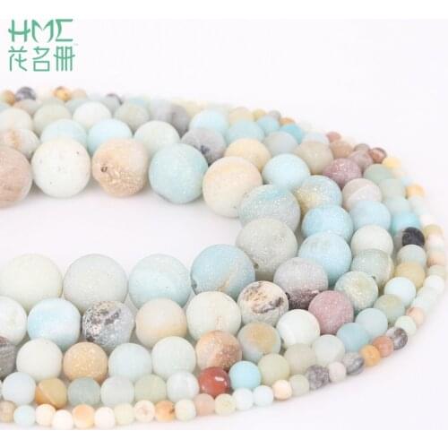 Top Sale 4/6/8/10/12mm Girls Favourite Natural Matte Round Shape Beads For Handmake jewelry Necelace