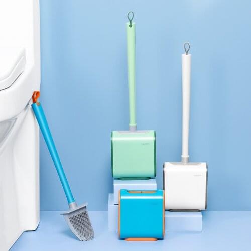 Silicone Toilet Brush Sets For WC Ventilation Drainable Toilet Brush Wall-Mounted Cleaning Tools Home Bathroom Accessories