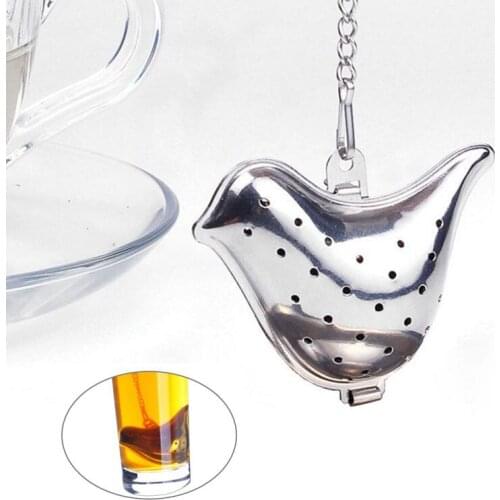 Stainless Steel Bird Tea Strainer Herbal Spice Infuser Loose Leaf Filter Drinkware