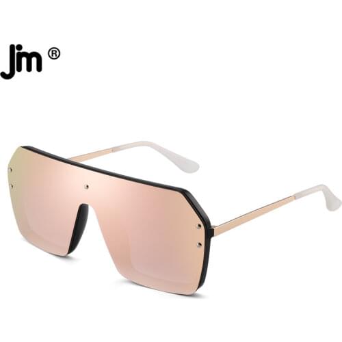 Women Men Square Oversized Sunglasses Shield Mirror Sunglasses for Women Men UV400