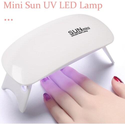 6W Nail Dryer Machine UV LED Lamp Portable Micro USB Cable Home Use Nail UV Gel Varnish Dryer 6 LEDS Lamp Nail Art Tools