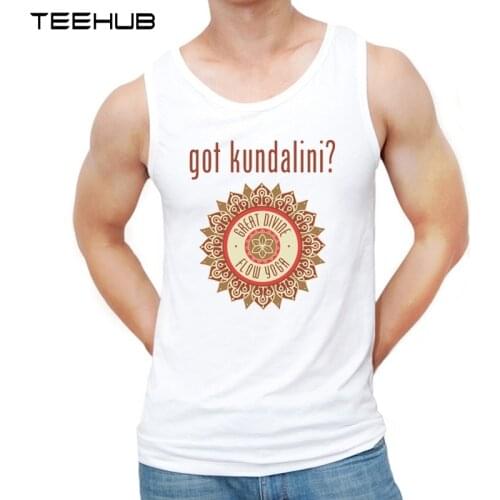 TEEHUB 2019 Fashion Got Kundalini Design Men Tank Tops Funny O-Neck Vest Sleeveless Casual Men Tee