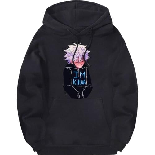 HUNTERXHUNTER Streetwear Men Sweatshirt Hooded Harajuku 2020 Tracksuits Hip Hop Hoody Full Sleeve Hoodies Black Supoleron Hombre