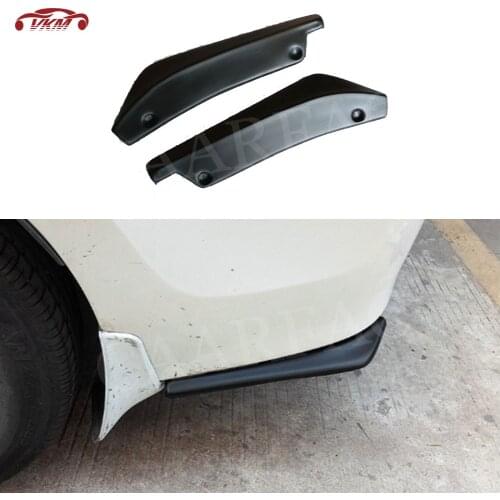 PP Universal Car Rear Bumper Spoiler Canards Diffuser Car Side Fin Scratch Protector Black Rear Lip Splitters Mudguards