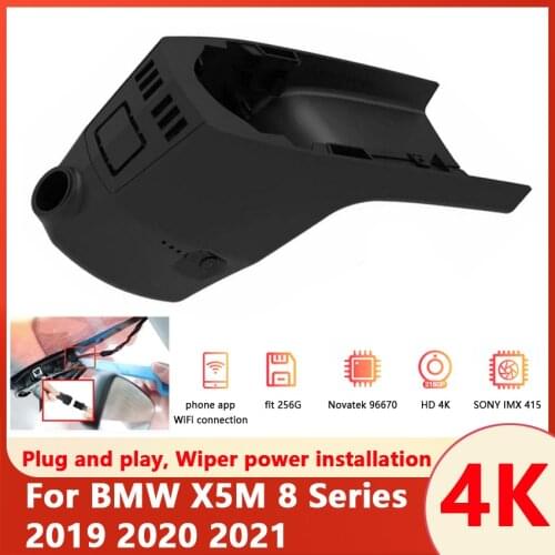 Car DVR Wifi Video Recorder Dash Cam Camera Easy Installation For BMW X5M 8 Series 2019 2020 2021 HD 4K Novatek 96670+SONY MX415