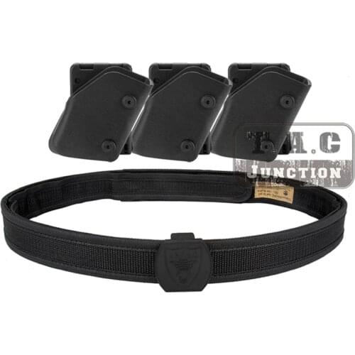 IPSC Inner & Outer Belt + Magazine Pouch Set USPSA IDPA Competition High Speed Shooting Belt w/ 3x Fast Draw Pistol Mag Holster