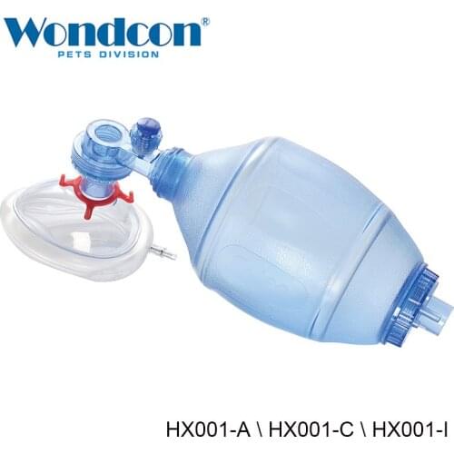 Wondcon Veterinary Manual Resuscitator HX001-A \ HX001-C \ HX001-I for Animal Pet Rescue Oxygen exhalation veterinaria