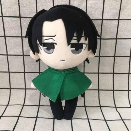 Attack on Titan Japanese Anime Q version Levi Ackerman Mikasa Ackerman Plush Doll Toy Cute Soft Stuffed Pillow Kids Gifts 20cm