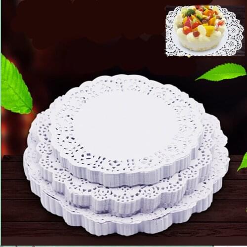 100Pcs/lot Romantic Flower Embossed Carved Round Paper Lace Wedding Party Doilies Decoration