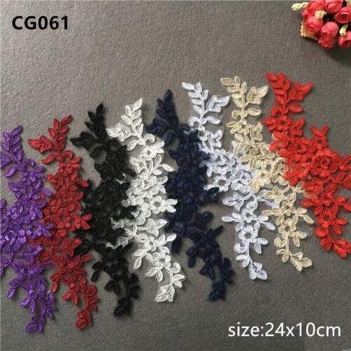 5 pair Fashion upscale European style applique purple champagne headband wedding dress collar flower clothing accessories CG061