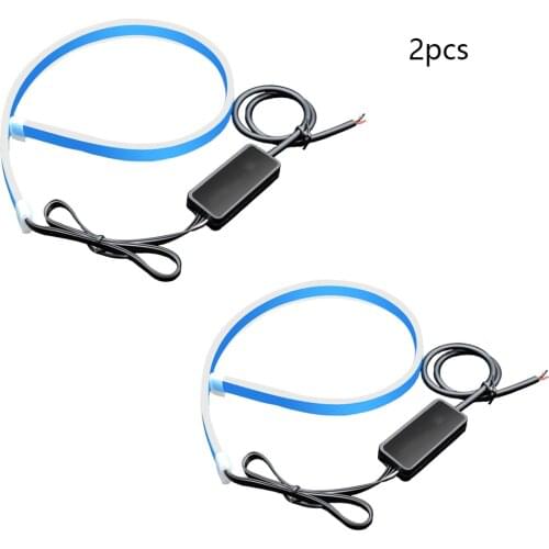 Car Turn Light Strip LED Dynamic White Amber Color 2835 SMD LED Waterproof Turn Signal Indicator