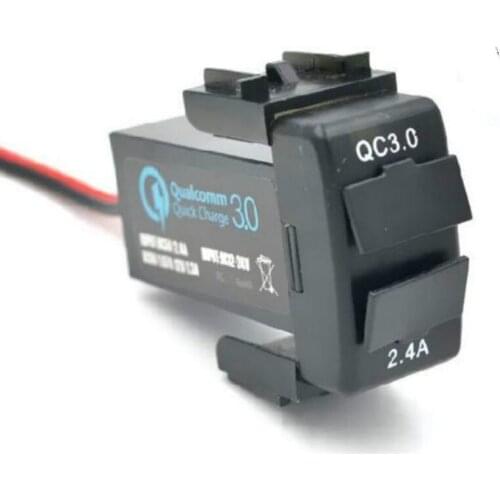 Car Interface USB Charger Dual Usb Port with QC 3.0 Fast Charge for Nissan TIIDA Sylphy Lannia Teana Qashqai X-trail,Quest