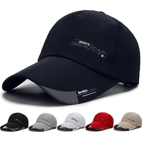 Long Brim Baseball Cap Sun Visor Hat Waterproof Sport Duck Tongue Women Men Quick Dry Outdoor Space Baseball Cap Adjustable