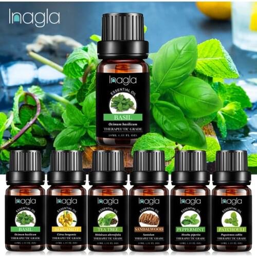 Inagla 10ML Basil Essential Oils 100% Pure Natural Hot Pure Essential Oils for Aromatherapy Diffusers Oil Home Air Care