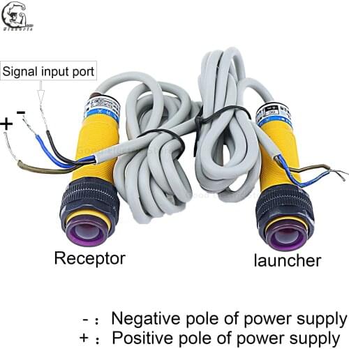 E3F-5DP1 E3F-5L DC 24V three-wire PNP 5m Beam photoelectric switch M18 photoelectric switch sensor