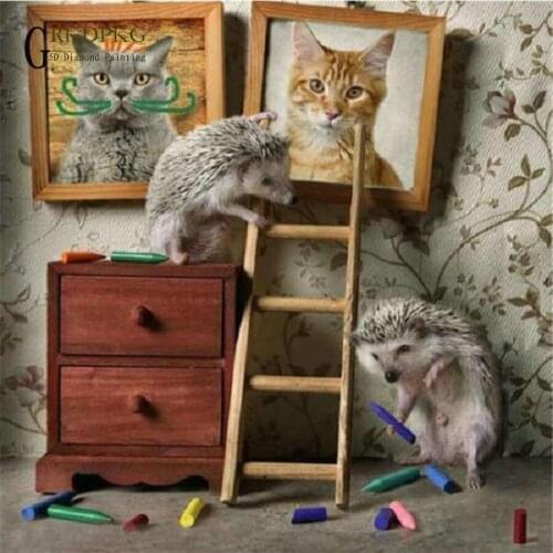 Hot Sale! 5D Full Square Diamond Painting Diamond Mosaic picture of rhinestone Diamond Embroidery cute Dandelion hedgehog drill