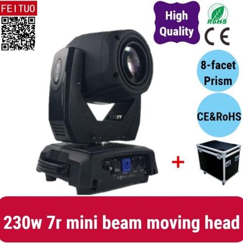 H-8x Popular dj ktv lyre mini beam 7r 230w sharpy 8-facet prism 230w 7r beam moving head gobo light DMX 16ch
