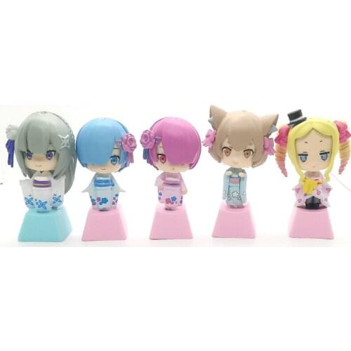 DIY Key cap Re:Life in a different world from zero,mechanical keyboard keycap personality design,Cartoon Cherry MX axis keycaps