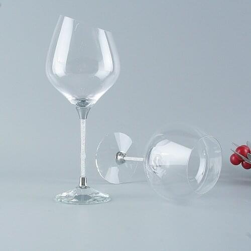 Creative Wine Glass Cups Crystal Wedding Glasses For The Bride And Groom Wedding Cake Table Decoration Creative Home Appliances