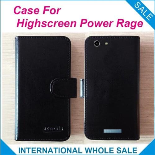 Hot!! 2016 Power Rage Highscreen Case, 6 Colors High Quality Leather Exclusive Cover For Highscreen Power Rage Tracking
