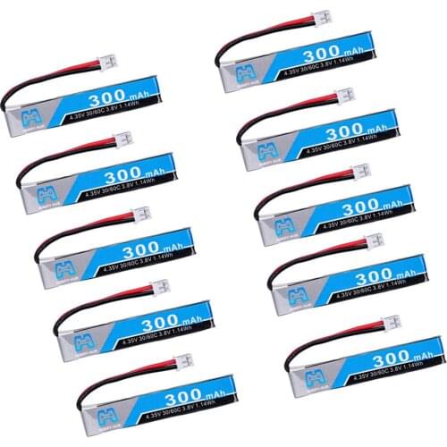 3.8V 300mAh 30C 1S Lipo Battery PH2.0 Plug for UK65 US65 Mobula7 Snapper V 65S Drone