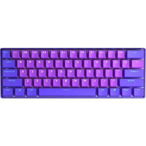 BOYI 61 Mini Type-C Mechanical Keyboard,Compact Keyboard PBT Keycaps Cherry MX Switch 60% RGB NKRO Programmable for PC/Mac