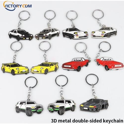 3D Metal Car Model keychain JDM Car Styling Key Ring Exquisite Gift For Honda Toyota Ford