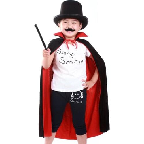 Halloween Cloak Cape Death Cloak Wizard Robe Magician Witch Fantasia Costume for Children