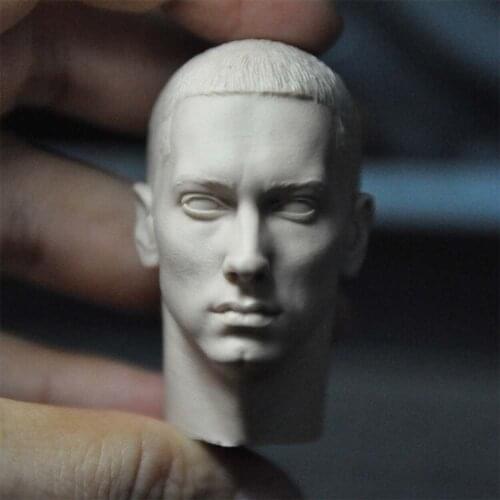 Unpainted 1/6 Scale Eminem Head Sculpt Model For 12'' Action Figure Dolls Painting Exercise No.417