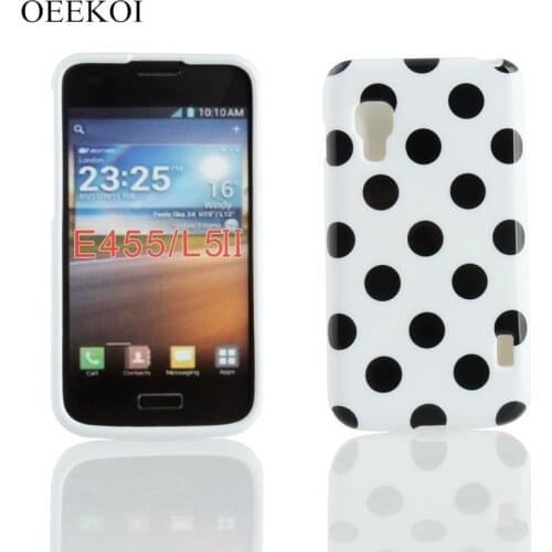 OEEKOI Polka Dots Soft TPU Gel Cover Case for LG Optimus L5 II Dual E455 Drop Shipping