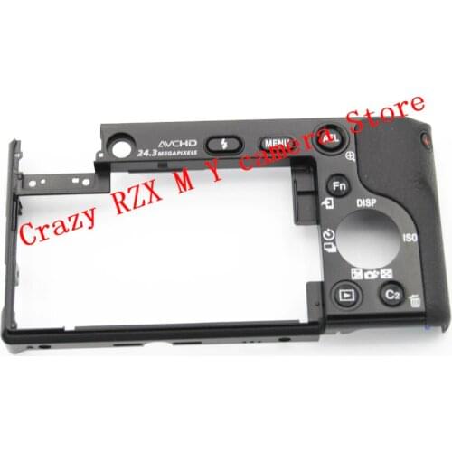 Original FOR SONY ALPHA A6000 ILCE-6000 Rear Back Cover Frame with Rear Rubber REPAIR PART