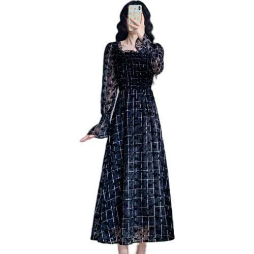 Transparent Elegant Pastel Ukraine Vacation Beach Vestidos New Style Lining Women Clothes A-line Lace Party Dress Women