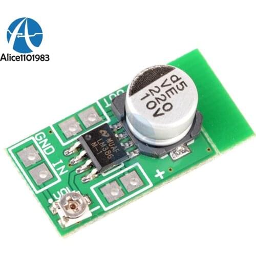 LM386 Adjustable Mini LM386 Audio Power Amplifier Board Micro Amp Module Max 750mW DC 3V 12V 5V 1mA 150mA Adjustable