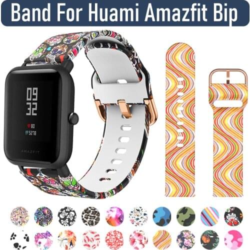 20mm 22mm Soft Silicone Wrist Band for Huami Amazfit Bip S U Lite Watch Watchband for Amazfit Bip Watch Strap Bracelet Belt Loop