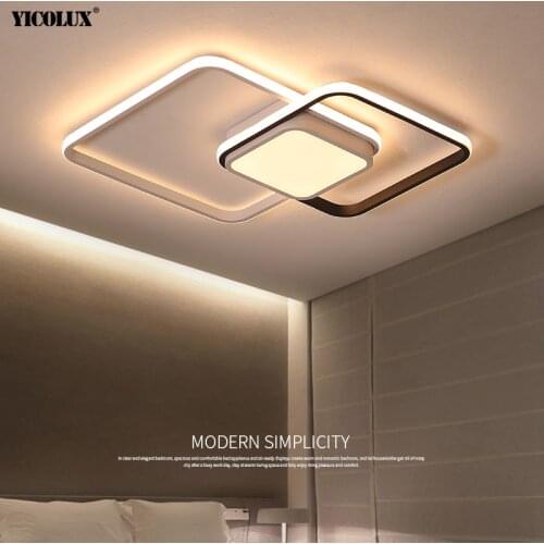 Round Square New Modern LED Chandeliers Lights With Remote Living Study Room Kitchen Bedroom Aisle Lamps Indoor Lighting Dimming