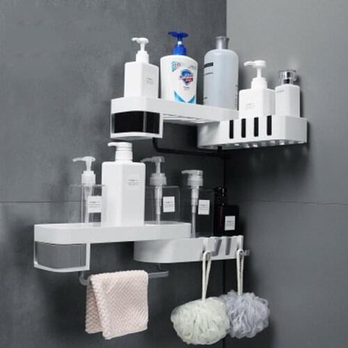 Bathroom Shelf Corner Shelves Shampoo Holder Kitchen Storage Rack Mess Shower Organizer Wall Holder Space Saver Household Items