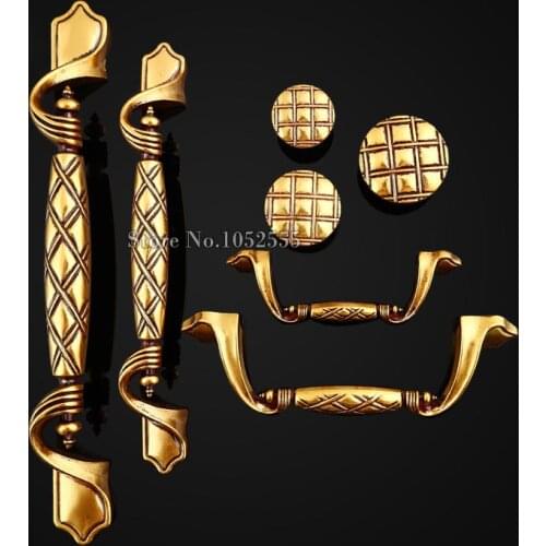 In Stock 20PCS European Antique Cabinet Door Handles Cupboard Wardrobe Bookcase Drawer Kitchen TV Cabinet Pulls Handles & Knobs