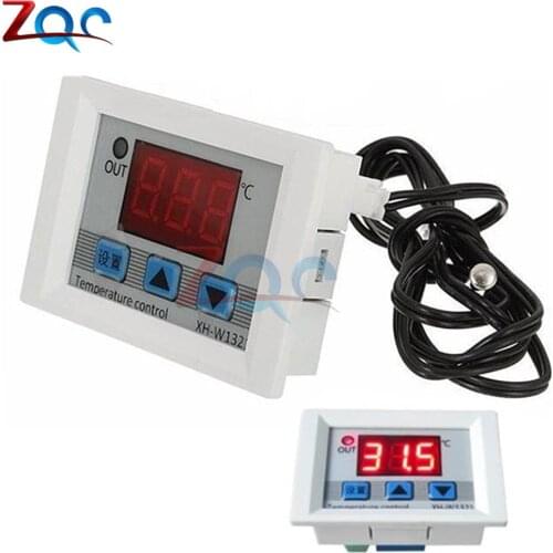 XH-W1321 DC 12V Digital LED Temperature Thermostat Controller 10A Thermostat Control Switch Probe -50-110 Degrees
