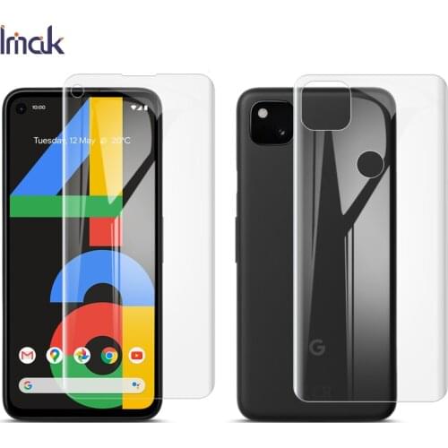 For Google Pixel 4A 4G Screen Protector IMAK Front&Back Protective Hydrogel Film for Google Pixel 4A 4G