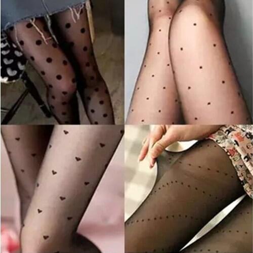 Women Black Tights Sexy Pantyhose Anti Hook Stockings Summer Nylon Step Foot Fishnet Mesh Print Skinny Legs Medias Dropshipping